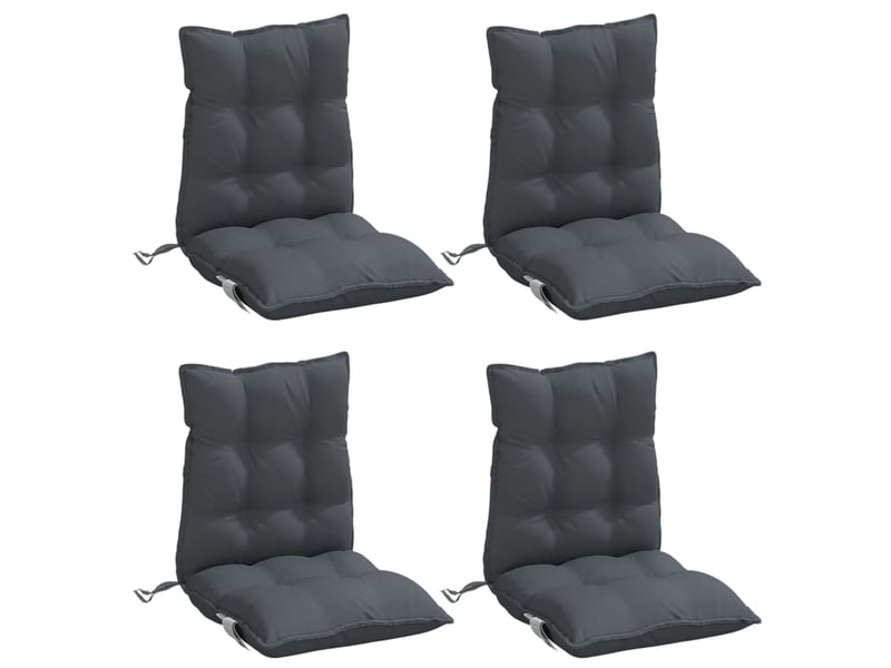 Lot de 4 coussins d'extérieur, coussins de chaise anthracite 100 x 50 x 7 cm cf56406 - Conforama C