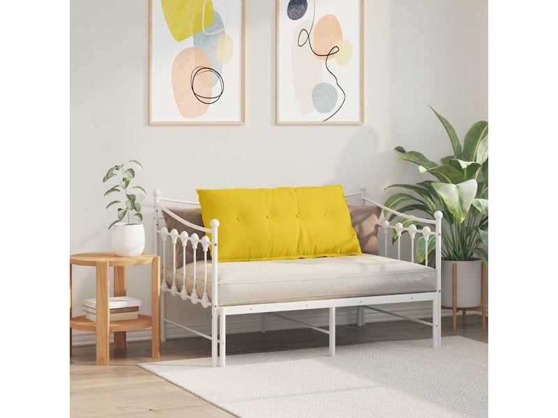Coussin de dos, coussin de dossier jaune clair 100 x 19 x 50 cm tissu cf54766 - Conforama D