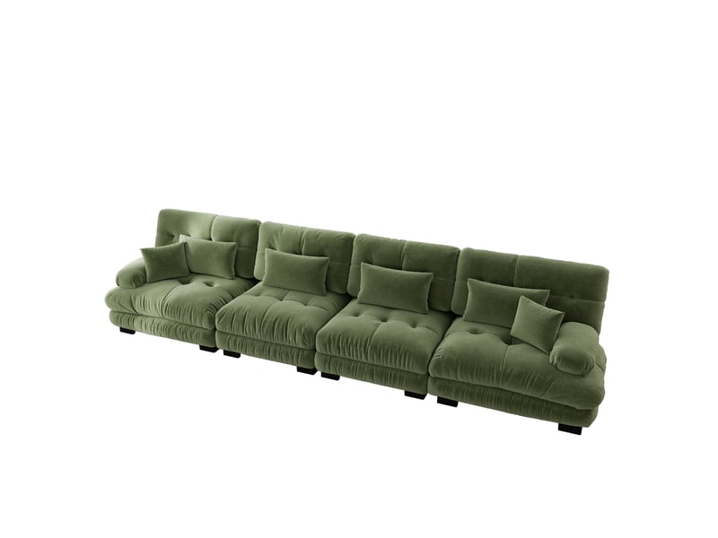  Canapé d'angle, canapé convertible – en chenille, 4 places, assise profonde  - Conforama D