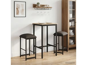 Lot de 2 tabouret de bar, chaise de bar gris foncé 40x32x64 cm shl2366