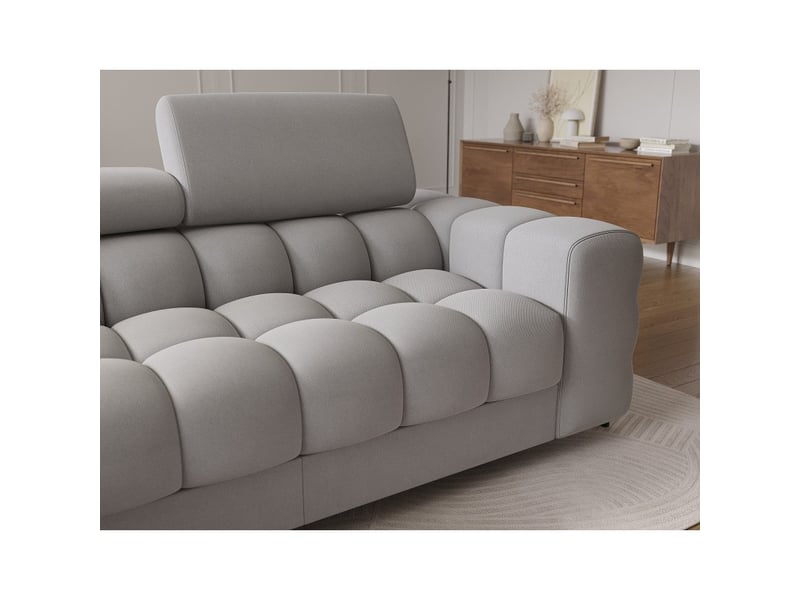 Canapé d'angle gauche convertible gris foncé chiné confort premium 285x99x181cm filtro - Conforama D