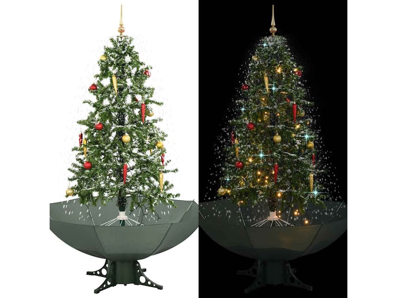  Sapin de noël - arbre de noël neigeux avec base de parapluie vert 170 cm  - Conforama B
