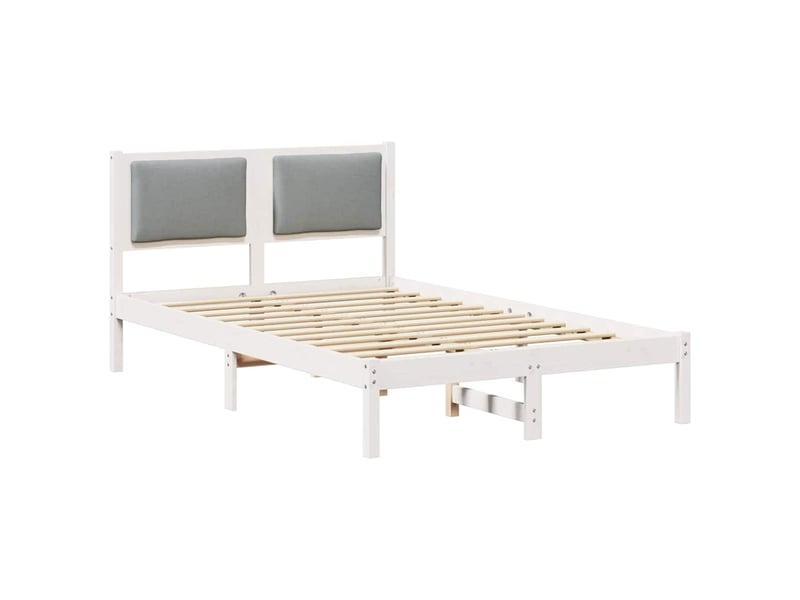  Lit double- lit adulte -  cadre de lit gris clair 120 x 190 cm pin massif  - Conforama A