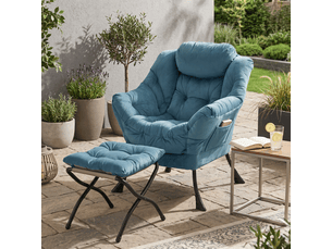 Fauteuil fixe  <strong></strong> Tissu bleu