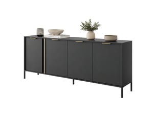 Buffet 4 porte(s)   DMORA Hamebati - 203 cm coloris noir 