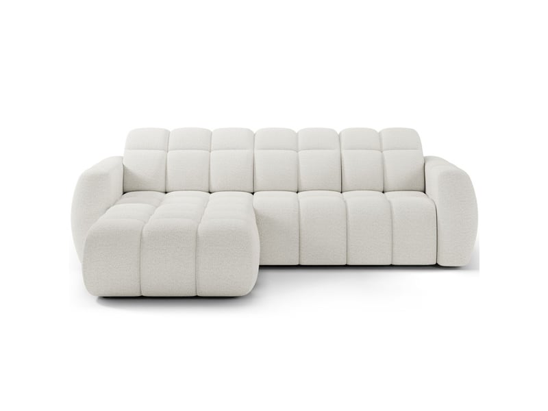  Canapé d'angle électrique fanoti 3 places blanc – angle gauche  - Conforama A