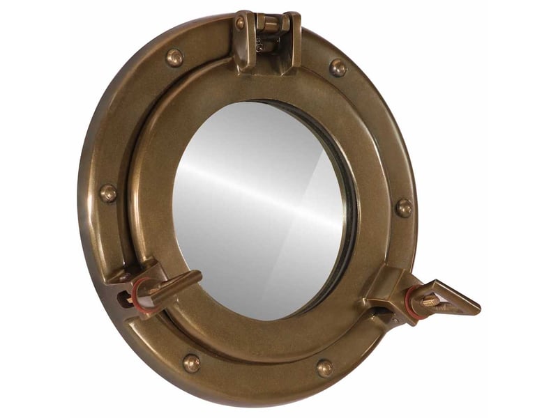  Miroir en forme de porthole mural ø23 cm aluminium et verre cf62793  - Conforama B