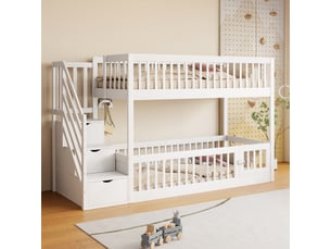 Lit superposé 2x90x200 cm <strong></strong>  <strong>Qualité haut de gamme</strong> coloris blanc