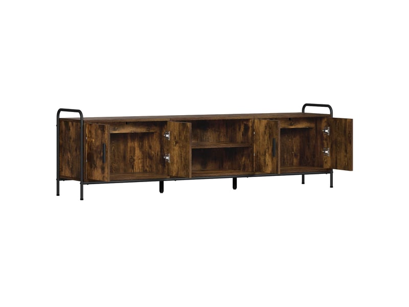  Meuble tv, banc tv 167,5x33x50 cm chêne fumé bois d'ingénierie  - Conforama C