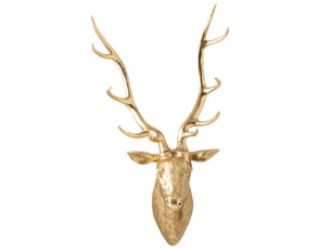 Suspension murale tête de cerf aurel 103cm doré