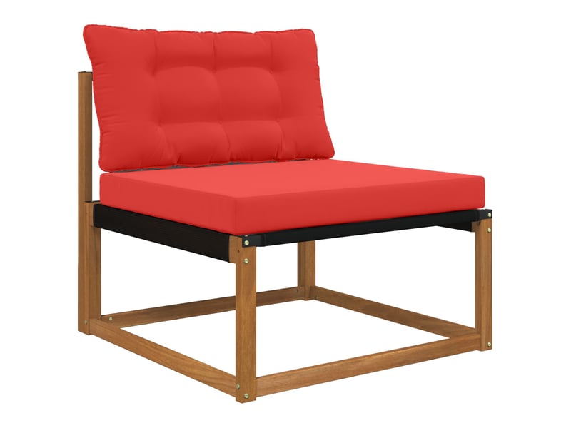  Coussin de canapé d'extérieur, coussin de chaise polyester rouge 80 x 68,5 cm cf54154  - Conforama C