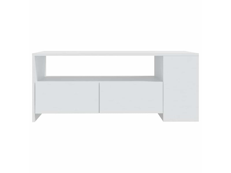 Table basse - table de salon - table à thé blanc 102x55x42 cm bois d'ingénierie  - Conforama C