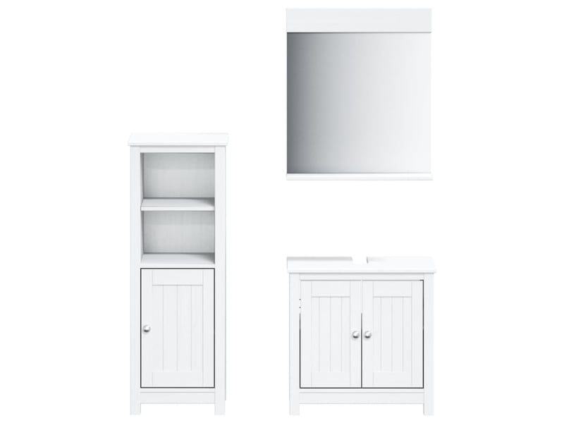  Ensembles de salle de bain, meubles de salle de bain 3 pcs berg blanc bois de pin massif cf64773  - Conforama A