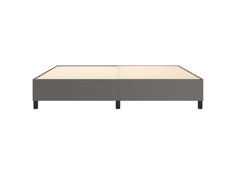  Lit double- lit adulte -  cadre de lit à lattes gris 200x200 cm similicuir  - Conforama D