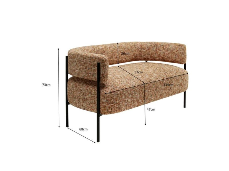  canapé lilja melange 2 places kare design  - Conforama E