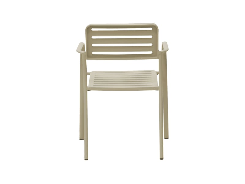 Lot de 2 fauteuils de jardin empilables en métal beige - baca - Conforama E