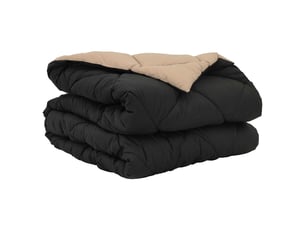 Duvet - couette d'été simple 220 x 135 cm été 200 gsm noir et taupe