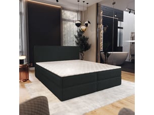 Lit avec rangement 140x200 cm <strong>MASSENO</strong>  <strong></strong> coloris noir