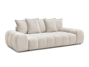 Canapé droit fixe BOBOCHIC EVEREST 3 places Tissu beige