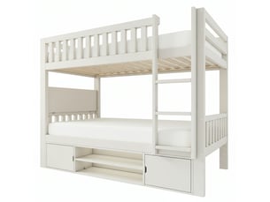 Lit 2 places 90x200 cm   Bubbly coloris blanc