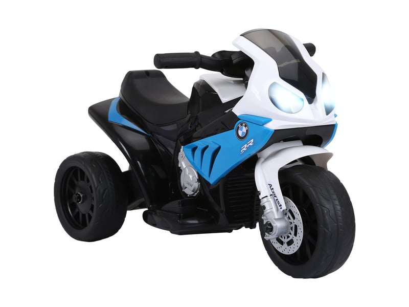  Moto électrique pour enfants 3 roues 6v 2,5 kmh effets lumineux et sonores charge max. 20 kg bmw s1000 rr bleu  - Conforama B
