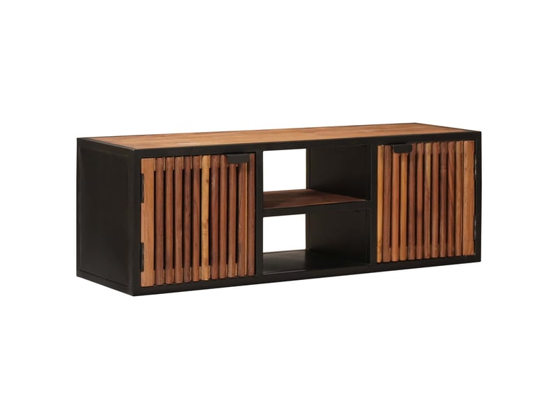  Meuble tv - banc tv - meuble de rangement fait main 105 x 30 x 35 cm bois de mangue massif  - Conforama D