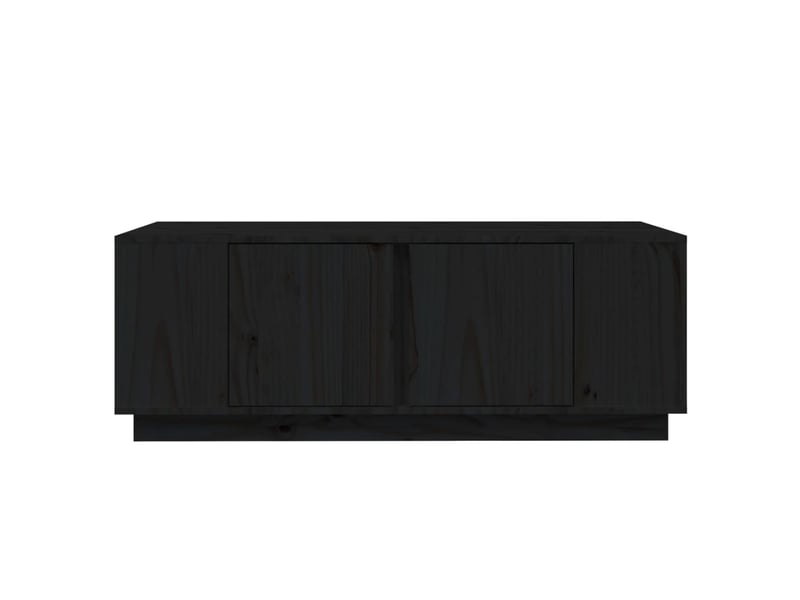  Table basse rectangulaire | table de salon noir 110x50x40 cm bois massif de pin shl1777  - Conforama E