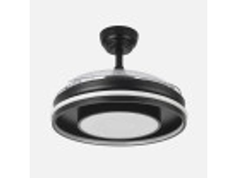 Fabrilamp pitufo plafonnier ventilateur led 57 w, 3990 lm, rgb, moteur dc, 3 pales rétractables, ø 107 cm, noir 242891388 - Conforama D
