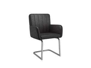 Lot de 6 chaises de salle à manger,56x57x86 cm,similicuir,noir