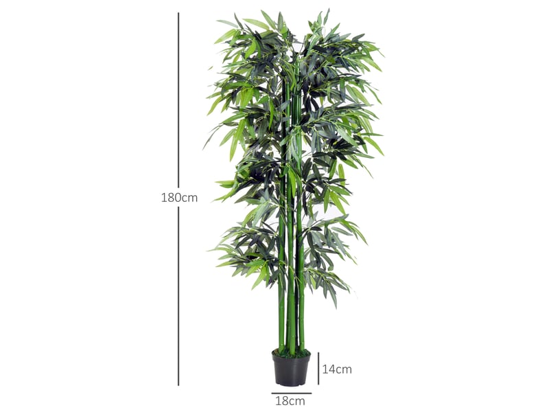  Plante de bambou artificielle en pot de 180 cm pour l'intérieur et l'extérieur  - Conforama E