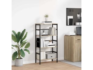 Étagère 3 niveaux, étagère de rangement 60 x 29,5 x 115 cm bois d'ingénierie shl5689