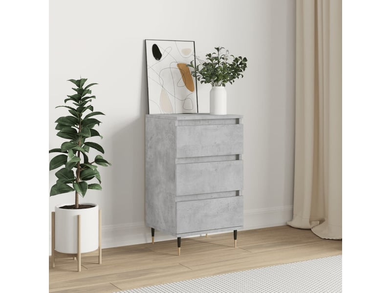  Buffet - bahut - meuble de rangement gris béton 40x35x70 cm bois d'ingénierie  - Conforama B
