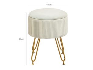 Pouf / repose pied BLOSSOM 838-462V00CW blanc