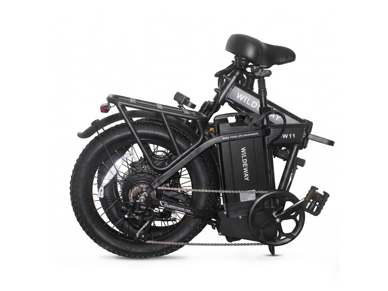  Vélo électrique pliable wildeway fw11, 1680 wh, pneus 20, noir  - Conforama C