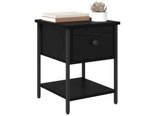 Table de chevet - cabinet de chevet - table de nuit chêne noir 34 x 35,5 x 45 cm bois d'ingénierie