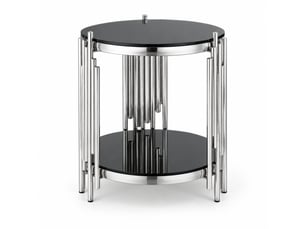 Table basse rond(e) coloris bicolore   - 45 cmx45 cm