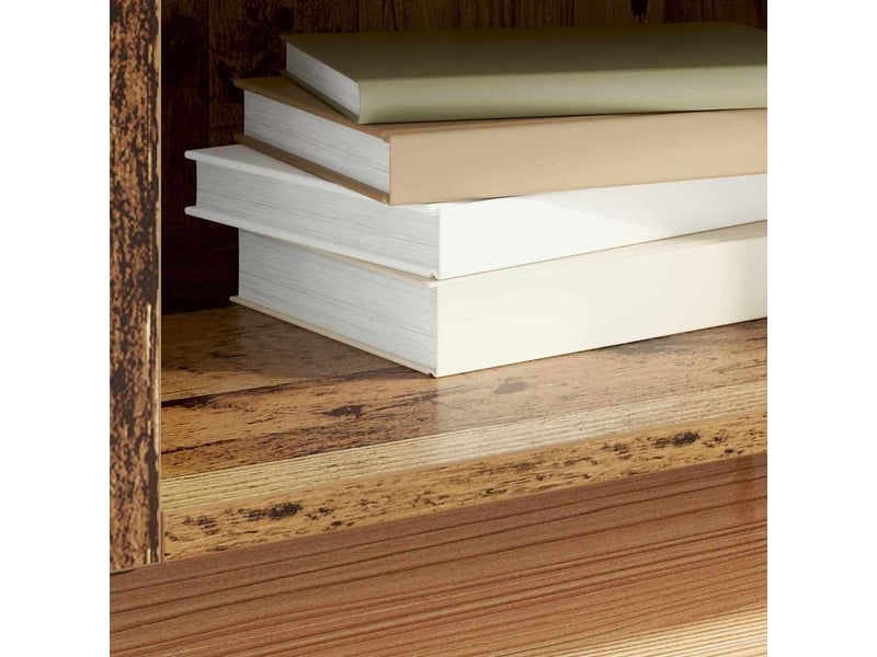  Meuble à vinyles, meuble de rangement salon 121 x 38 x 48 cm bois d'ingénierie bois ancien  - Conforama D