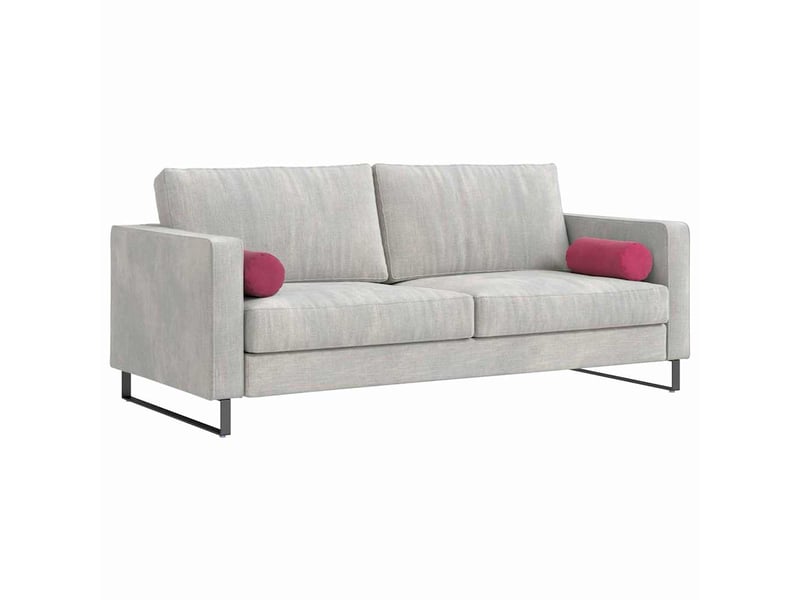  Lot de 2 coussins d'accent, coussins décoratifs, coussins lombaires bordeaux ø 15 x 40 cm cf56721  - Conforama C