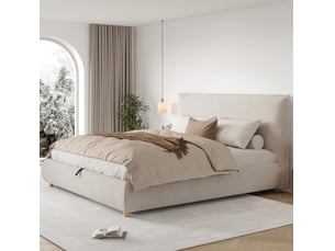 Lit coffre 180x200 cm HAVRYA coloris blanc