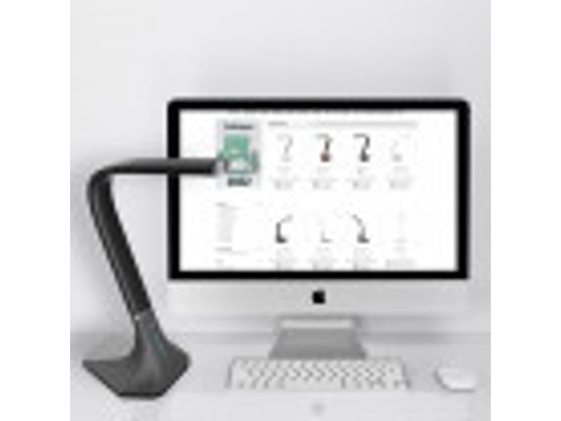  Fabrilamp andalucita lampe de bureau led noire 7 w 560 lm, flexible, tactile et dimmable 139471009 - Conforama D