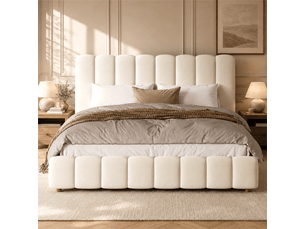 Lit coffre 180x200 cm coloris beige