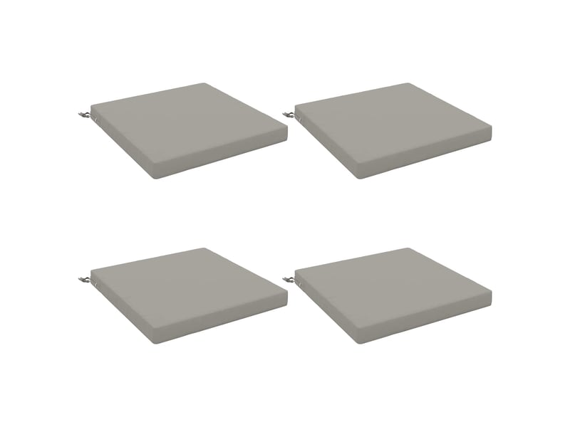  Lot de 4 coussins de siège, coussins d'assise soest 100 % polyester gris cf60409  - Conforama A