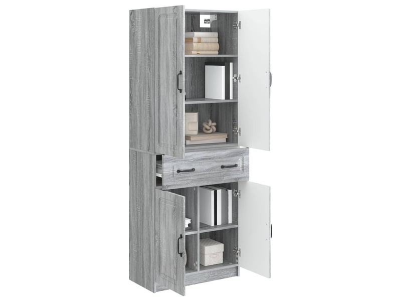 Buffet - ensemble de meubles 2 pc sonoma gris bois d'ingénierie - Conforama C