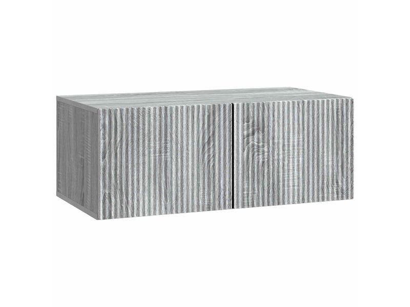  Meuble tv - banc tv - meuble de rangement mural 78,5 x 41 x 30 cm sonoma gris bois d'ingénierie  - Conforama A