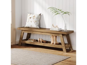 Banc  coloris marron <strong>TRIBESIGNS</strong> <strong></strong> - 140 cm