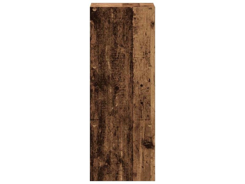  Bibliothèque, meuble de rangement salon empilable vieux bois 30x30x80 cm bois d'ingénierie  - Conforama E