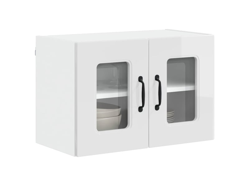  Meuble mural de cuisine | armoire de cuisine blanc brillant 60x31x40cm shl5839  - Conforama C