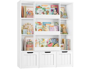 Bibliotheque coloris  blanc  G FORM  - 100 cm x 120.5 cm