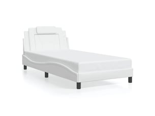 Lit simple 100x200 cm coloris blanc