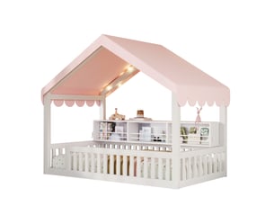 Lit cabane 90x200 cm BEAUNIV coloris blanc